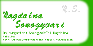 magdolna somogyvari business card